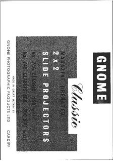 Gnome Classic IQ manual. Camera Instructions.